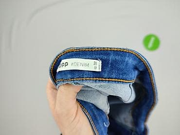 przecierane jeansy: DENIM JEANS, Jeansy damskie, rozmiar M — 4