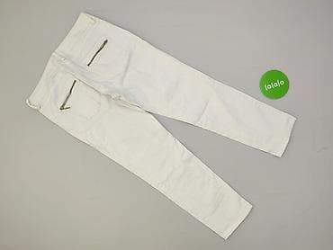 bialym: White, Spodnie materiałowe damskie, rozmiar M — 3