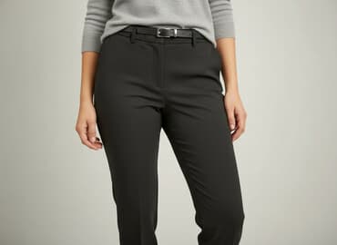 spodnie serduszka by o la la czarne: KappAhl, Spodnie materiałowe damskie, rozmiar S — 7