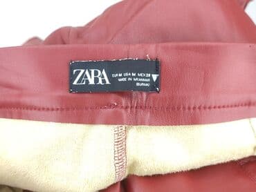 legginsy z suwakiem: Zara, Legginsy Ze skóry ekologicznej damskie, M — 4