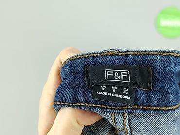 cropped blue jeans: F&F, Jeansy damskie, rozmiar L — 4
