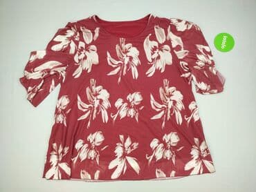 bluzka z kwiatem 3d h: Women's blouse, size 5XL (EU 50) — 2