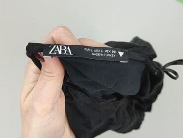 czarne bluzki z długim rękawem zara: Zara, Bluzka damska, rozmiar L — 5