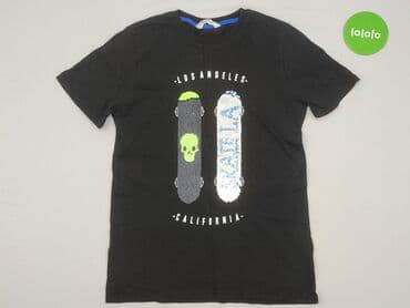 koszulka z napisem essa: T-shirt, H&M, 14 years, 158-164 cm, condition - Very good — 2