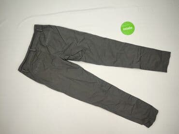 szare szerokie jeansy: Spodnie materiałowe damskie, rozmiar M — 3