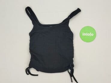 czarne prążkowane bluzki: Even&Odd, Top damski, rozmiar S — 3