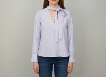 lawendowa bluzki damskie: Bluzka damska, rozmiar S — 8