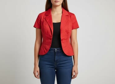 srebrne bolerko do sukienki: Marynarka damska, rozmiar XL — 6