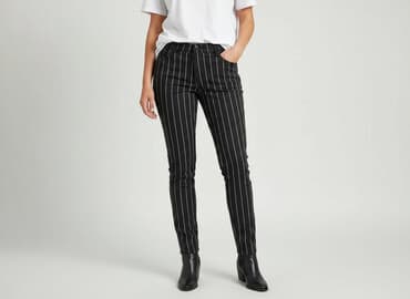 bershka spodnie zebra: Bershka, Spodnie materiałowe damskie, rozmiar M — 1