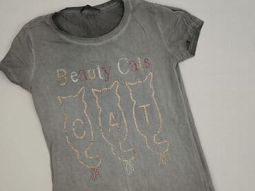 ubrania z kotami: T-shirt damski, rozmiar S — 2