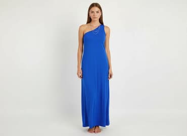 długa sukienki na jedno ramię: Sukienka damska, rozmiar S — 1