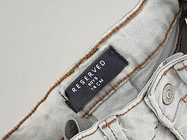 bomberki hm: Spodnie jeansowe, Reserved, 6-9 miesięcy, stan - Bardzo dobry — 4