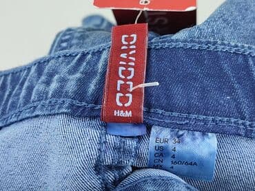 legginsy w prążki hm: H&M, Jeansy damskie, rozmiar XS — 4