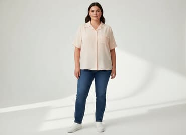 koszula satynowa rozowa: Koszula damska, rozmiar 5XL — 5