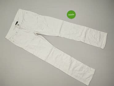 białe jeansy szerokie: Janina, Jeansy damskie, rozmiar M — 2