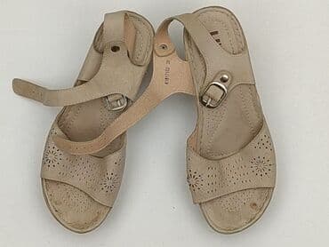 sukienka i sandały na koturnie: Sandały damskie, rozmiar 38 — 1