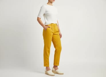 isabel marant buty na koturnie: Spodnie materiałowe damskie, rozmiar S — 7