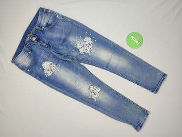 jeansy cekiny: Jeansy damskie, rozmiar L — 2