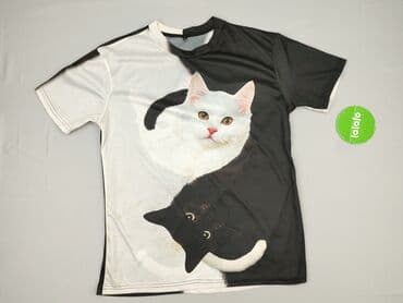 ubrania z kotami: T-shirt damski, rozmiar XL — 3