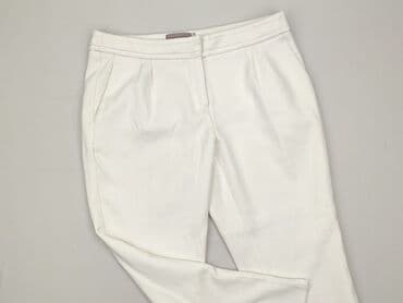 biale szerokie jeansy: Spodnie materiałowe damskie, rozmiar L — 1