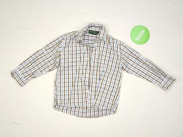 marynarka i koszulka: Shirt 3-4 years, condition - Perfect, pattern - Cell, color - Light blue — 2