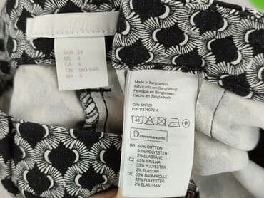 sukienka w geometryczne wzory h m: H&M, Material trousers for women, size XS (EU 34) — 4