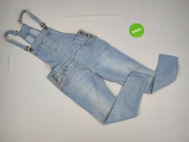 patchworkowe jeansy: Denim Co, Ogrodniczki damskie, S — 2