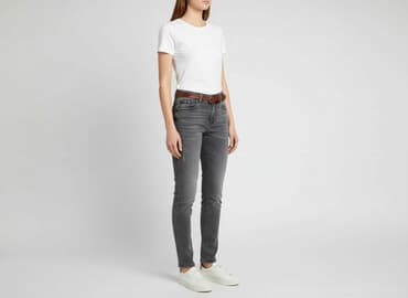 jeansy tapered: DENIM JEANS, Jeansy damskie, rozmiar S — 6