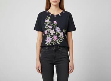 t shirt damski z haftem: T-shirt damski, rozmiar M — 6