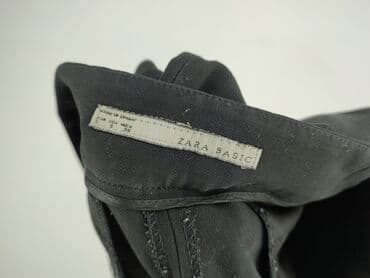 czarne satynowe spodnie zara: Zara, Spodnie materiałowe damskie, rozmiar S — 4