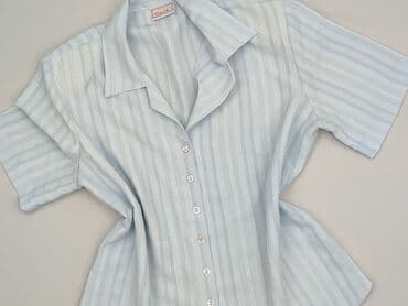koszulka w niebieskie paski: Bluzka damska, rozmiar L — 1