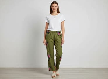 wegańskie buty zimowe: Vero Moda, Spodnie materiałowe damskie, rozmiar M — 6