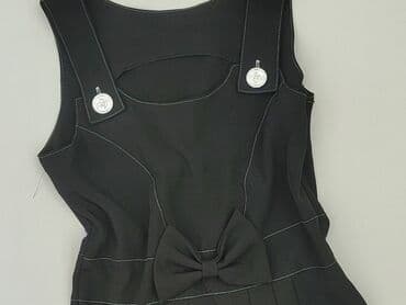 czarna sukienka z przezroczystymi rękawami: Women`s dress, size S — 2