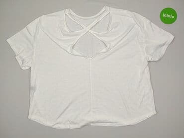 biała koszulka damska z długim rękawem: Shein Curve, T-shirt damski, rozmiar 4XL — 3