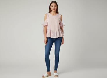 rozowa bluzka na impreze: Women's blouse, size S — 1