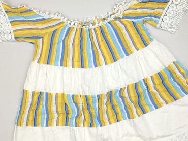 bluzka żółta w czarne paski: Tunika damska, L — 1