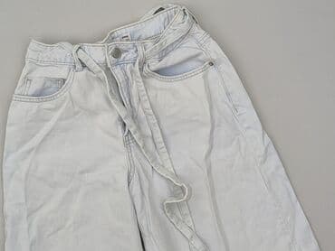 biale szerokie jeansy: Sinsay, Spodnie 3/4 damskie, rozmiar XS — 1