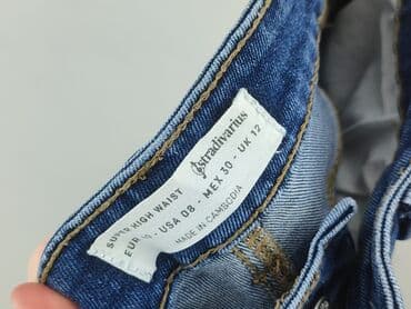 jeansy z asymetrycznym zapieciem: Stradivarius, Jeansy damskie, M — 5