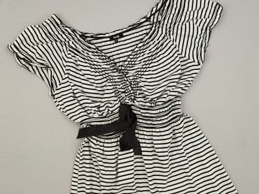 biała bluzka w czarne paski: Stella, Women's blouse, size XL — 2