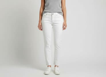 jeansy elastyczne damskie: Spodnie materiałowe damskie, rozmiar M — 5