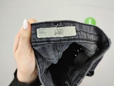 woskowane legginsy z wysokim stanem zara: Topshop, Jeansy damskie, S — 4