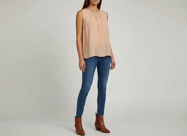 mango bluzka z bufiastymi rękawami: Mango, Women's blouse, size S — 1