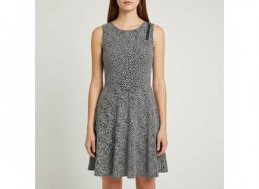 czarną sukienka z białym kołnierzykiem h m: H&M, Sukienka damska, rozmiar M — 1