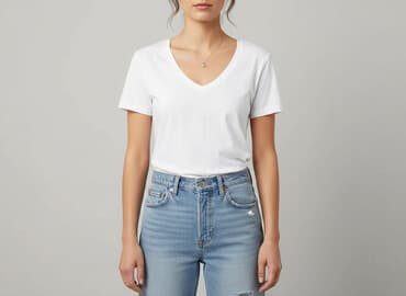 t shirt basic hm: H&M Basic, T-shirt damski, rozmiar S — 1