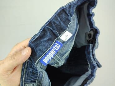 czarne spodnie woskowane z wysokim stanem: Jeans, Pepperts!, 9 years, 128/134, condition - Very good — 4