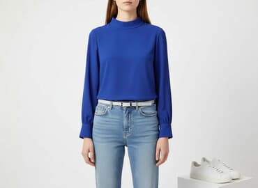 sweter piórkowy na drutach: Peacocks, Bluzka damska, rozmiar L — 7