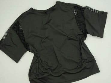 czarne t shirty damskie w serek: Shein, T-shirt damski, rozmiar XL — 4