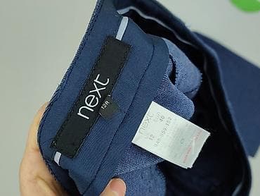 spodnie plus size: Męskie spodnie garniturowe Next - Kolor: granatowy/niebieski melanż - — 4