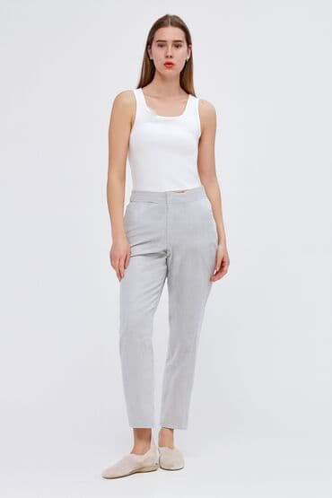 deichmann srebrne buty: Mona, Spodnie materiałowe damskie, rozmiar 4XL — 1