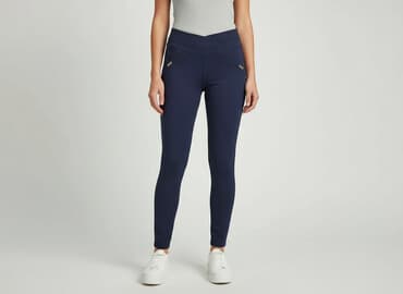 legginsy granatowe damskie: Legginsy Eleganckie damskie, rozmiar S — 6